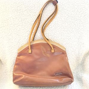 Vintage Louis Feraud leather brown/tan shoulder bag
